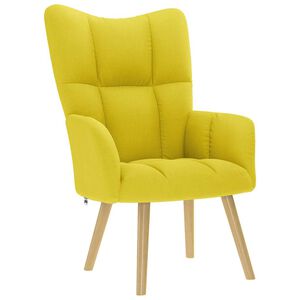 vidaXL Sill&oacute;n de relax de tela amarillo clara