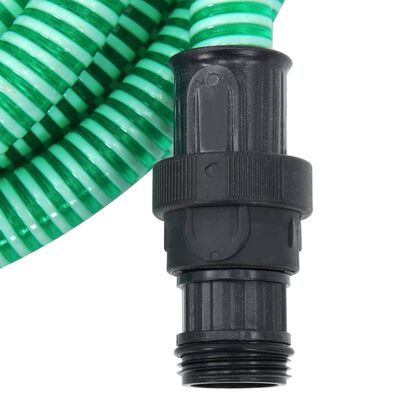 vidaXL Manguera de succión con conectores de PVC PVC verde 26 mm 10 m