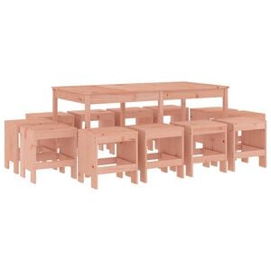 vidaXL Juego de comedor de jard&iacute;n 13 pzas madera maciza abeto Douglas