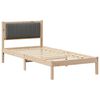 vidaXL Estructura de Cama con Cabecera Tapizada Gris oscuro