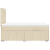 vidaXL Cama box spring con colchón tela color crema 120x190 cm