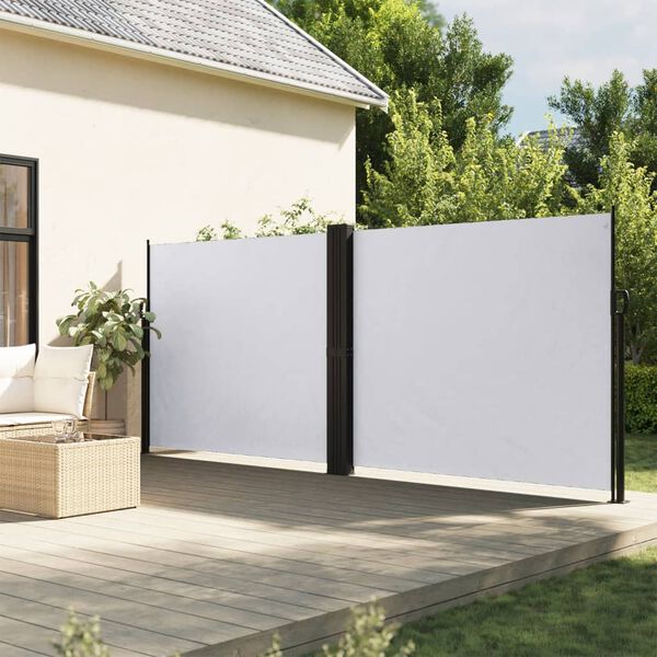 vidaXL Toldo lateral retr&aacute;ctil blanco 160x1200 cm