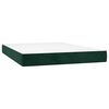 vidaXL Cama box spring con colch&oacute;n terciopelo verde oscuro 140x200 cm