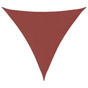 vidaXL Toldo de vela triangular tela Oxford terracota 3x3x3 m