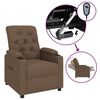 vidaXL Sill&oacute;n reclinable el&eacute;ctrico de tela marr&oacute;n
