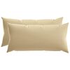 vidaXL Funda de almohada 2 pcs HEERLEN Beige 40 x 80 cm Poli&eacute;ster