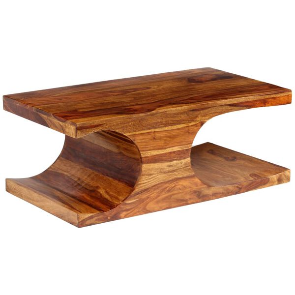 vidaXL Mesa de centro de madera maciza acacia 90x50x35 cm
