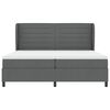 vidaXL Cama tipo Box Spring con colch&oacute;n Gris oscuro 200 x 200 cm tela
