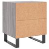 vidaXL Mesitas noche 2 uds madera ingenier&iacute;a gris Sonoma 40x35x47,5 cm