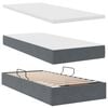 vidaXL Cama con almacenamiento y LED con LED Gris oscuro 90 x 190 cm