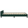 vidaXL Estructura cama sin colch&oacute;n terciopelo verde oscuro 120x200 cm