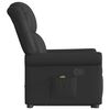 vidaXL Sillón reclinable de masaje pie cuero sintético negro brillante