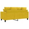 vidaXL Sof&aacute; de 2 plazas terciopelo amarillo 140 cm