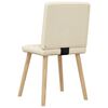 vidaXL Sillas de comedor 4 unidades tela color crema