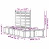 vidaXL Estructura de cama Marr&oacute;n cera 80 x 200 cm