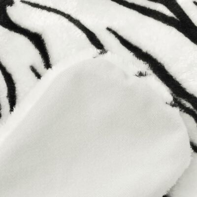 vidaXL Alfombra afelpada de tigre 144 cm blanca