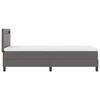 vidaXL Cama tipo Box Spring Gris 100 x 200 cm Cuero sint&eacute;tico