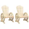 vidaXL Sillones de jard&iacute;n Adirondack 2 uds madera maciza de abeto