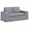 vidaXL Juego de Sof&aacute; 2 pcs Gris Claro 182 x 80 x 82 cm tela