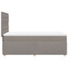 vidaXL Cama box spring con colch&oacute;n tela gris taupe 100x200 cm