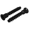 vidaXL Tornillo de Cabeza de Capuch&oacute;n de Enchufe 2 pcs Negro Hierro