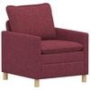 vidaXL Sof&aacute; Rojo vino 76 x 81 x 87,5 cm Tela