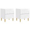 vidaXL Mesita de Noche 2 pcs Blanco Brillante 43 x 34,5 x 48 cm