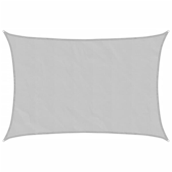 vidaXL Toldo de vela poli&eacute;ster oxford 100% gris claro 5x3,5 m