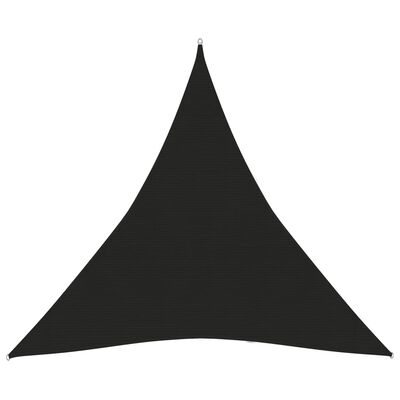vidaXL Toldo de vela negro HDPE 160 g/m² 3,6x3,6x3,6 m