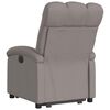 vidaXL Sill&oacute;n reclinable elevable tela gris taupe