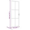 vidaXL Puerta interior de vidrio y aluminio blanco mate 76x201,5 cm