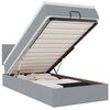 vidaXL Cama otomana con colch&oacute;n gris claro 100x200 cm tela