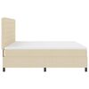 vidaXL Cama tipo Box Spring con colch&oacute;n Crema 200 x 200 cm tela