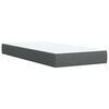 vidaXL Cama box spring con colch&oacute;n tela gris oscuro 80x200 cm