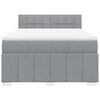 vidaXL Cama box spring con colch&oacute;n tela gris claro 140x200 cm