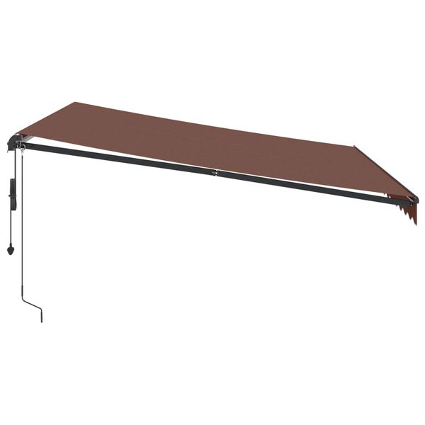vidaXL Toldo retr&aacute;ctil autom&aacute;tico marr&oacute;n 400x350 cm