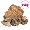 vidaXL Piedras de drag&oacute;n marr&oacute;n 10 kg 5-30 cm