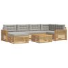 vidaXL Conjunto de sof&aacute;s de exterior 7 uds. Blanco y Gris Claro