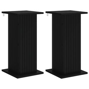 vidaXL Soporte de plantas 2 uds. Negro 30,5 x 30 x 60,5 cm