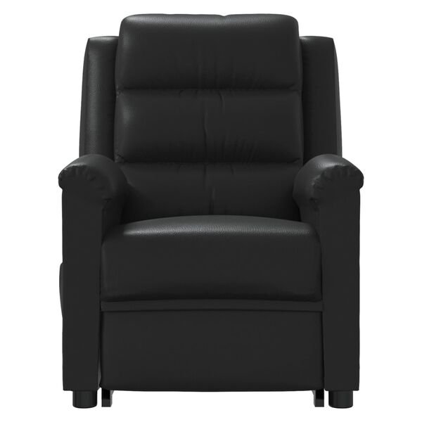 vidaXL Sill&oacute;n de masaje elevable cuero sint&eacute;tico negro
