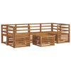 vidaXL Conjunto de sof&aacute;s de exterior 7 uds. Natural
