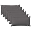 vidaXL Funda de almohada 6 pcs HOUTEN Gris Claro 40 x 80 cm