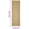 vidaXL Alfombra de sisal para rascador 80x250 cm