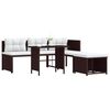 vidaXL Set de muebles de jardín 4 piezas ratán sintético marrón