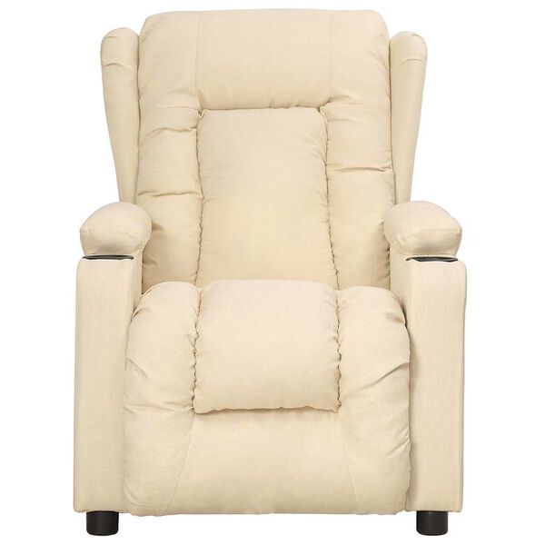 vidaXL Sill&oacute;n elevable tela crema