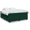 vidaXL Cama box spring con colch&oacute;n terciopelo verde oscuro 200x200 cm