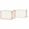 vidaXL Puerta para perros plegable 4 paneles madera de &aacute;lamo 320 cm