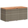 vidaXL Caja de almacenaje jard&iacute;n madera acacia rat&aacute;n gris 110x50x54 cm
