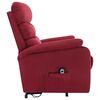vidaXL Sillón de masaje elevable tela rojo tinto