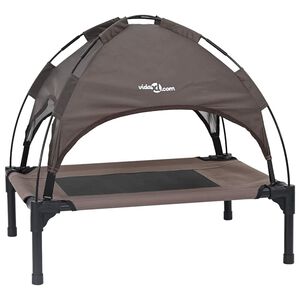 vidaXL Cama para perro Manual Marr&oacute;n 62 x 48 x 61 cm Acero